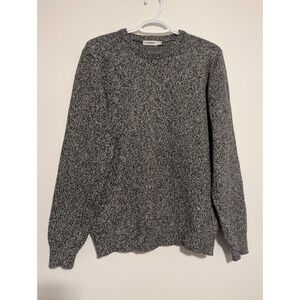 J. Lindeberg Golf Men's Small 100% Merino Wool Crewneck Long Sleeve Sweater Gray